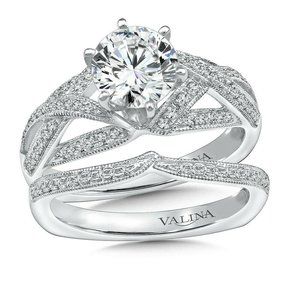 Valina Spiral Style Cubic Zirconia Engagement Ring